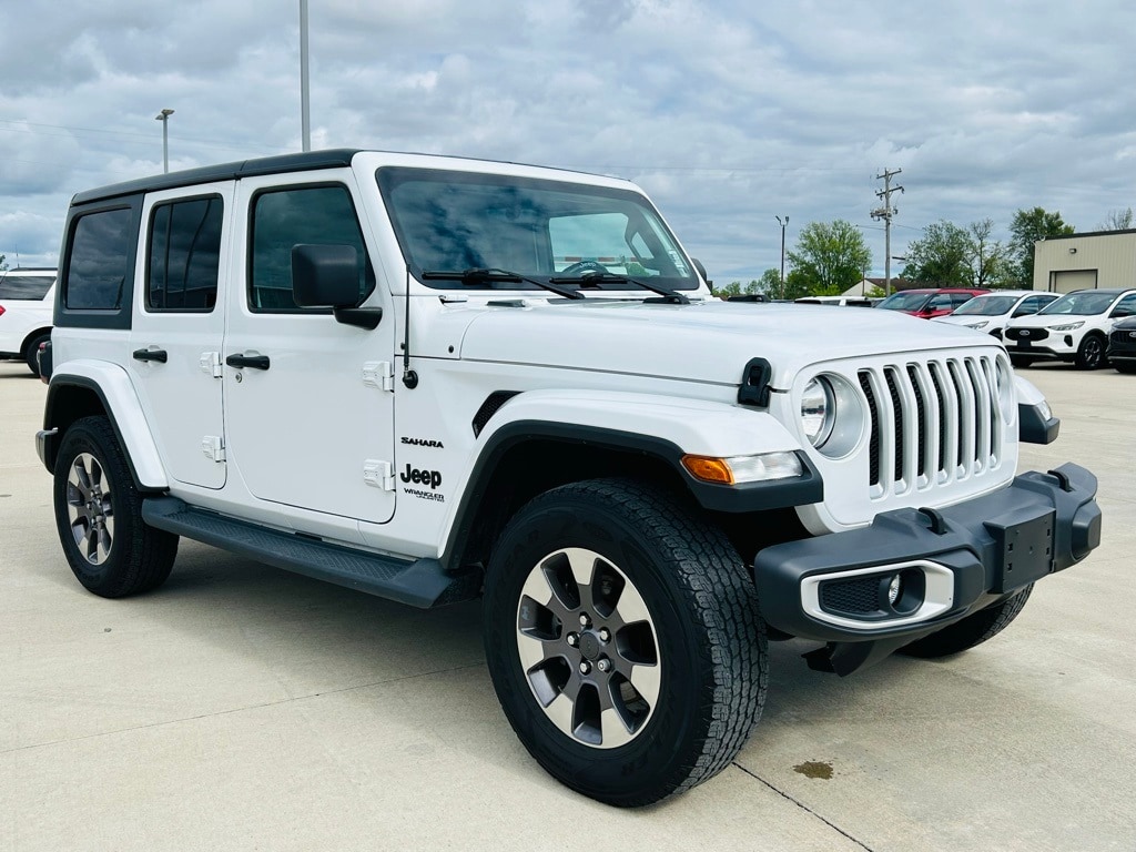 Used 2020 Jeep Wrangler Unlimited Sahara with VIN 1C4HJXEG9LW210113 for sale in Mattoon, IL