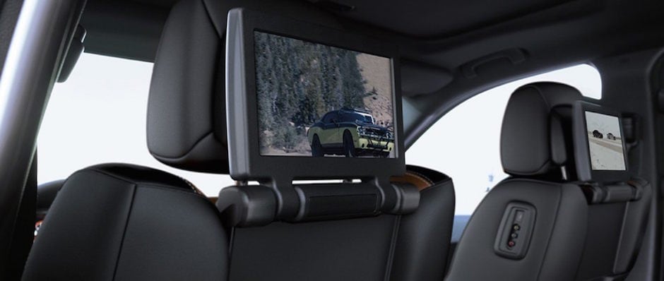 Entertainment The scrrend in the Dodge Durango