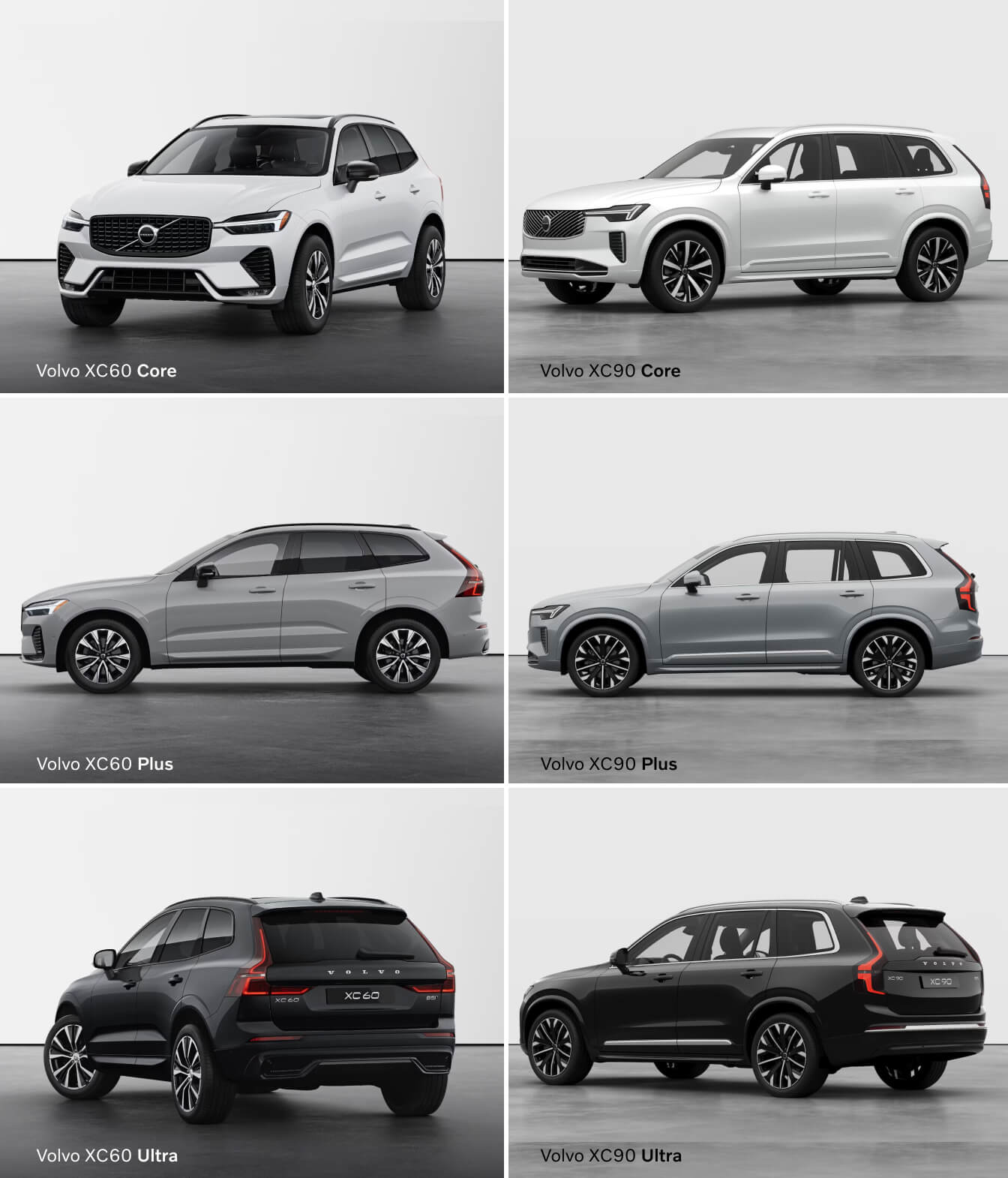 Volvo XC60 Versus Volvo XC90 Trims: Three Levels of Luxury