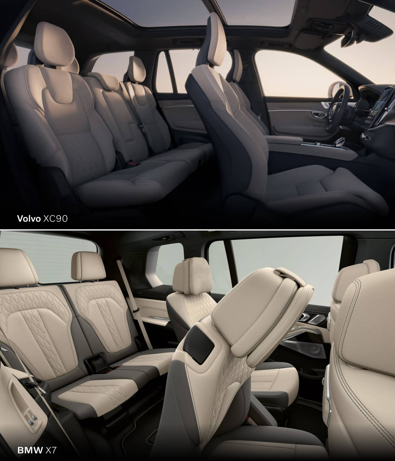 Volvo XC90 vs. BMW X7 Interior