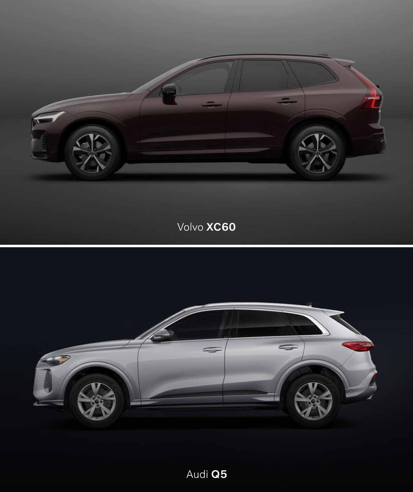 Volvo XC60 vs. Audi Q5 side by side comparison
