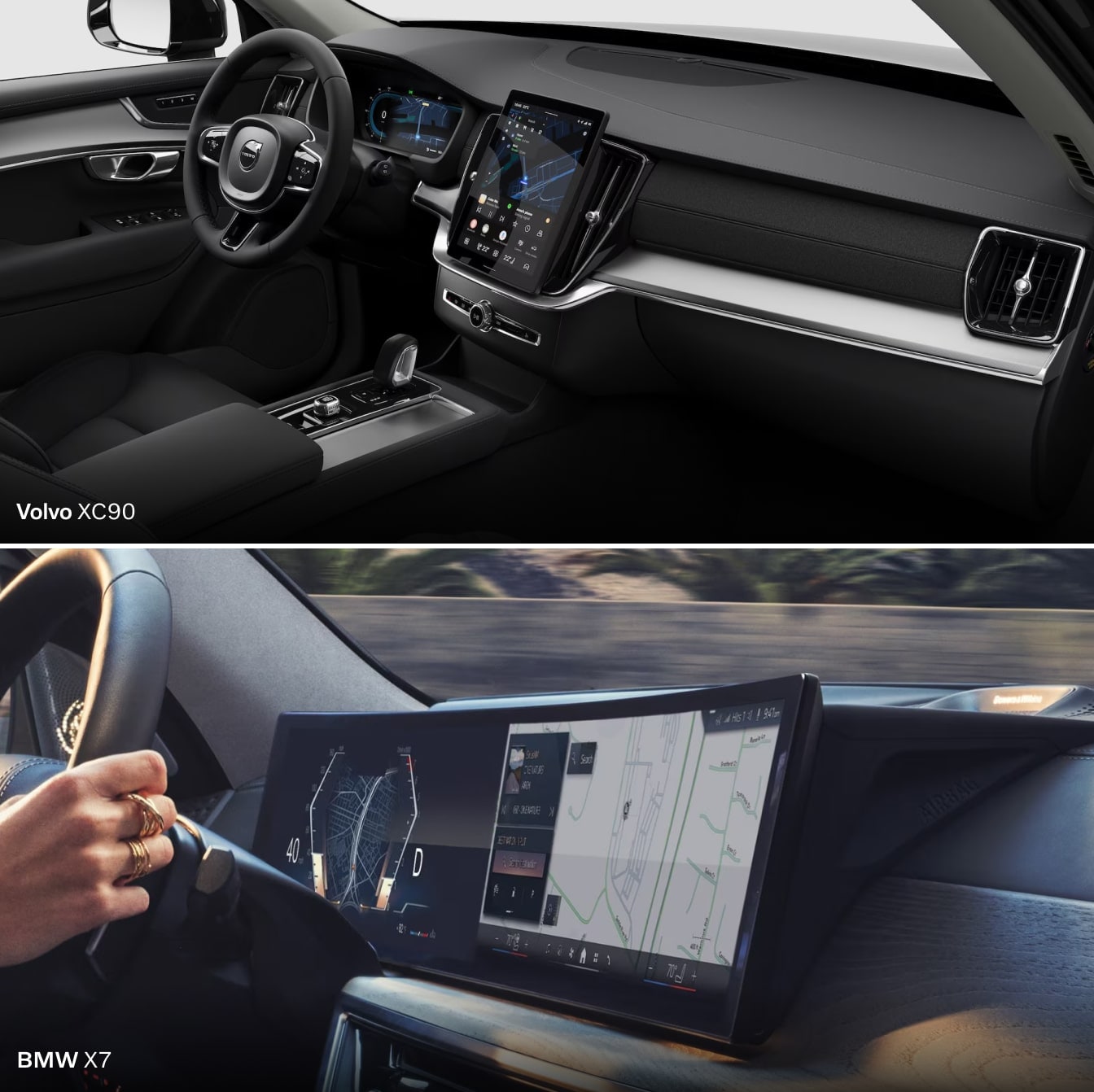 BMW X7 vs. Volvo XC90 Technology