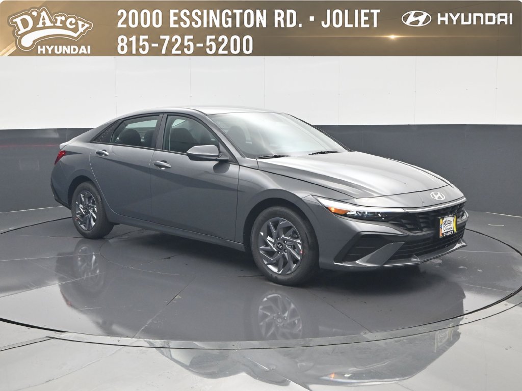 New 2026 Hyundai Elantra Hybrid Blue Sedan