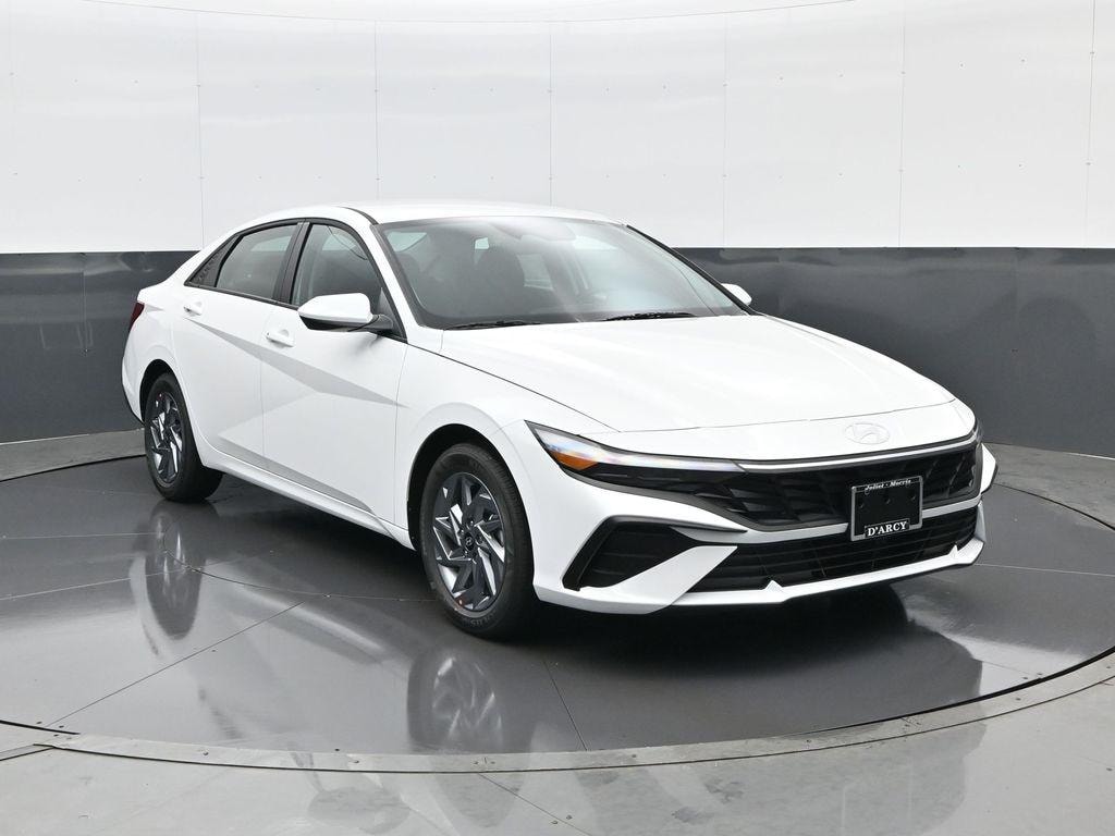 New 2026 Hyundai Elantra Hybrid Blue Sedan