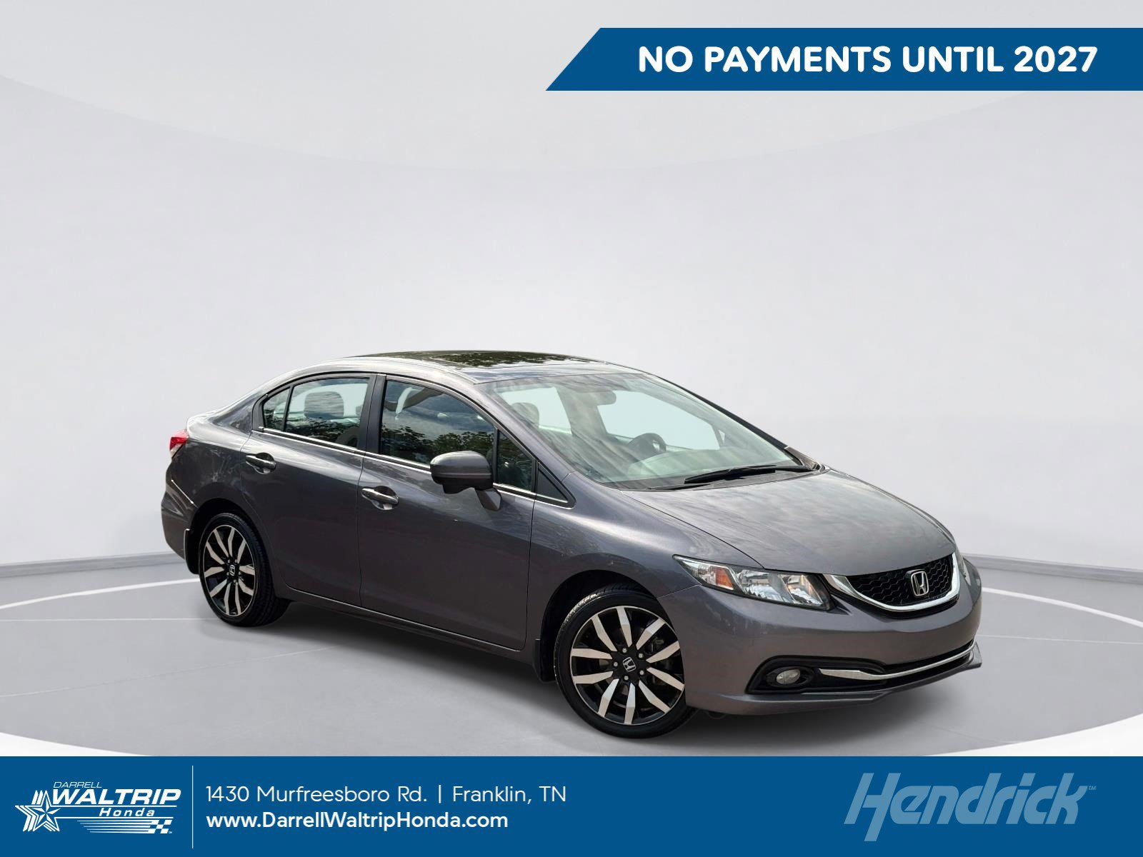 Used 2014 Honda Civic EX-L with VIN 19XFB2F99EE055762 for sale in Franklin, TN
