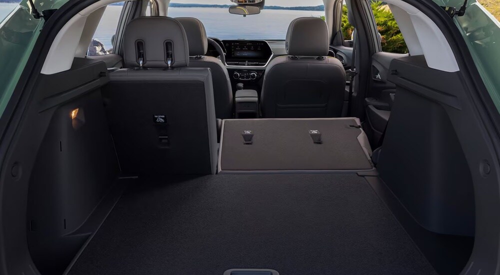 The rear cargo area of a 2025 Chevy Trax ACTIV.