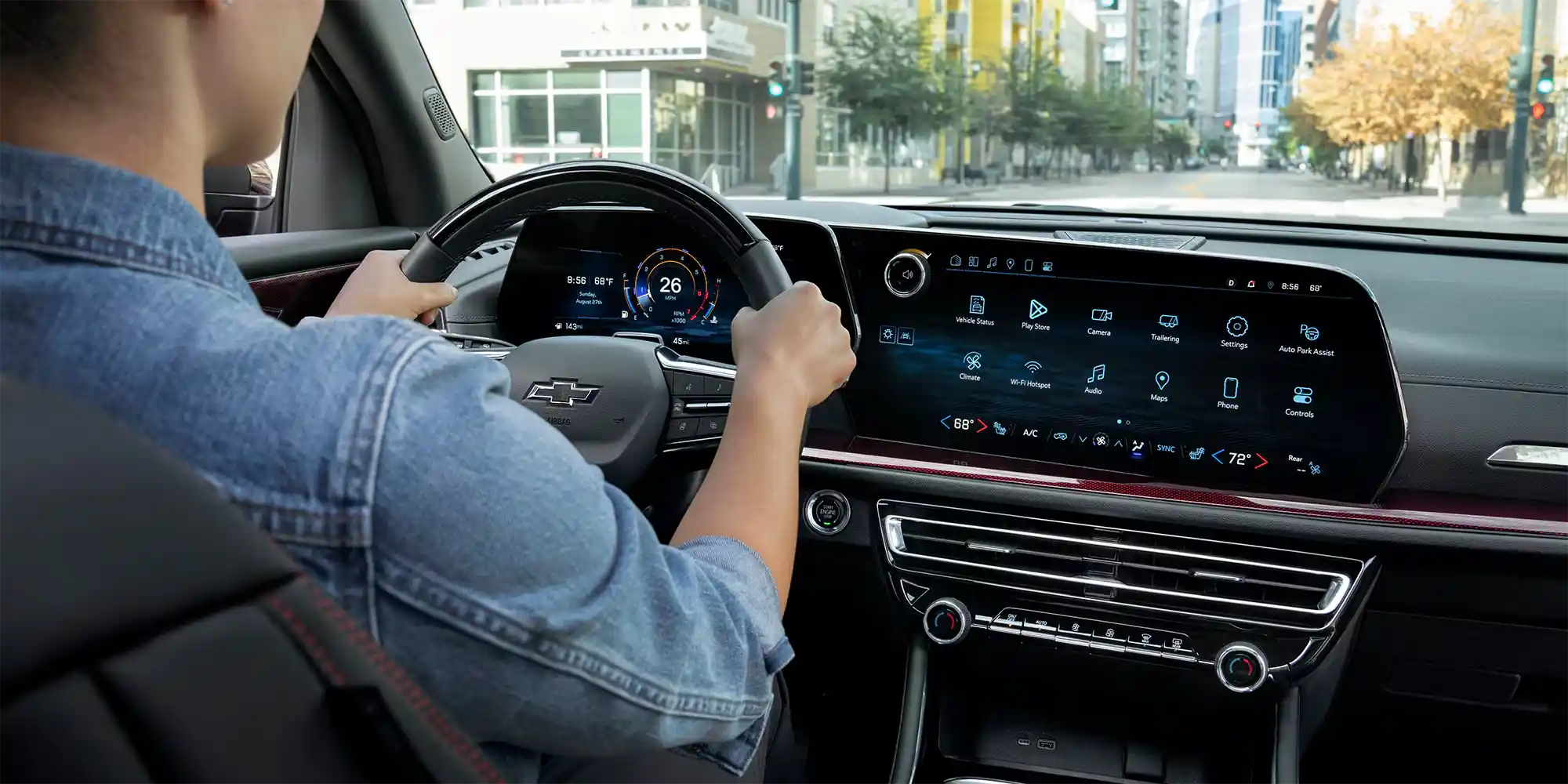 2026 Chevy Traverse dashboard and 17.7 inch touchscreen at Dave Gill Chevrolet Columbus Ohio