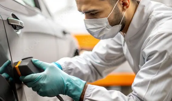 Dave Gill Body SHop Repair, Man Working on a car