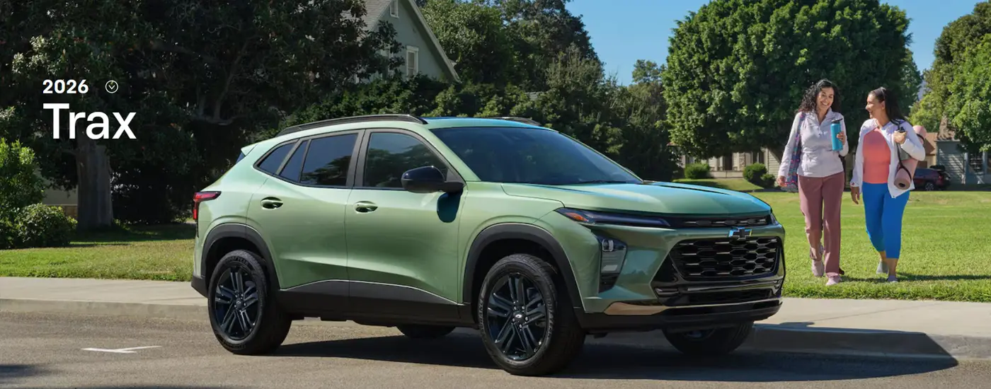 2026 Chevy Trax sunny park two women happy