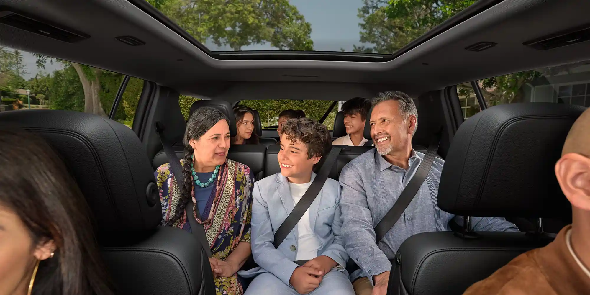 Full family seated in all three rows of the 2026 Chevy Traverse at Dave Gill Chevrolet Columbus Ohio