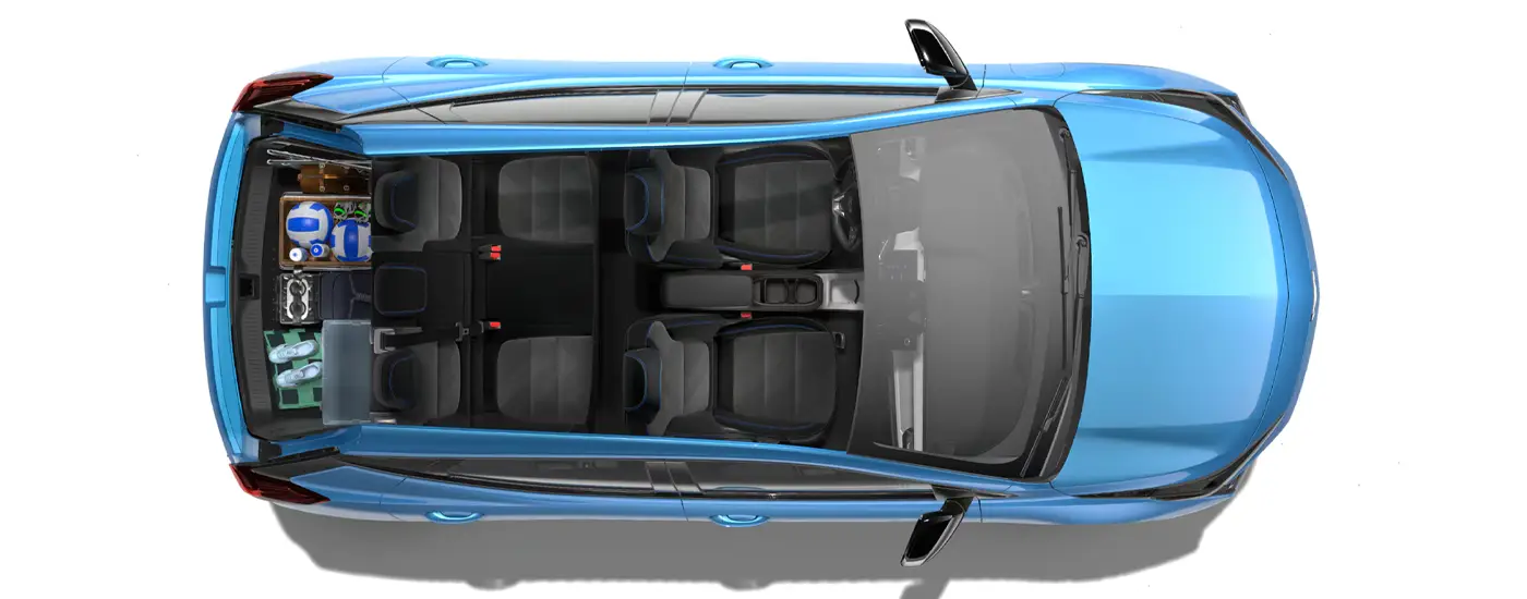 2027 Chevy Bolt overhead view showing space in the car - buy one now at Dave Gill