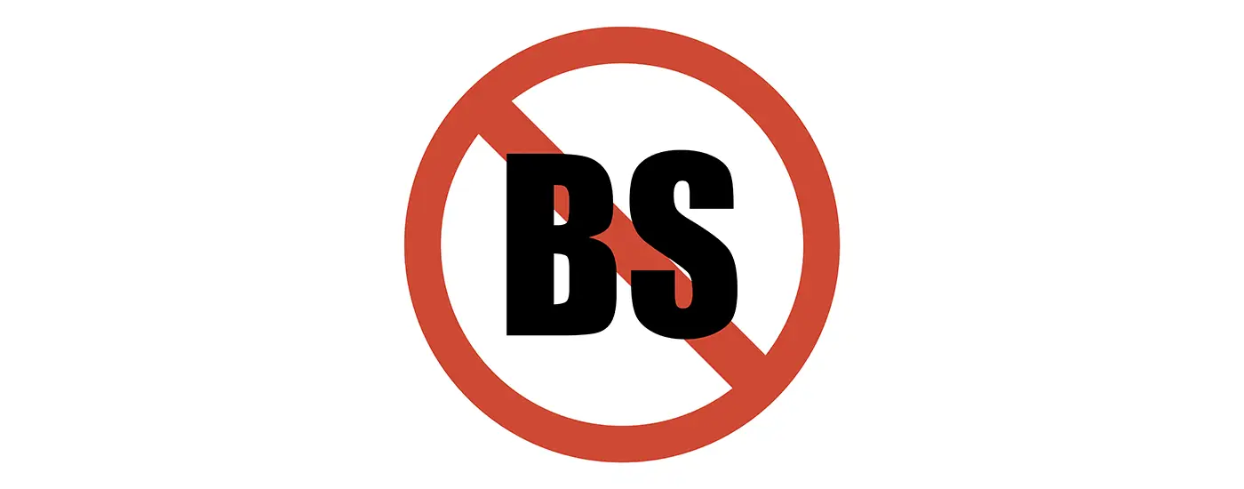 Dave Gill Chevrolet No BS sign representing transparent and honest car leasing in Columbus, OH