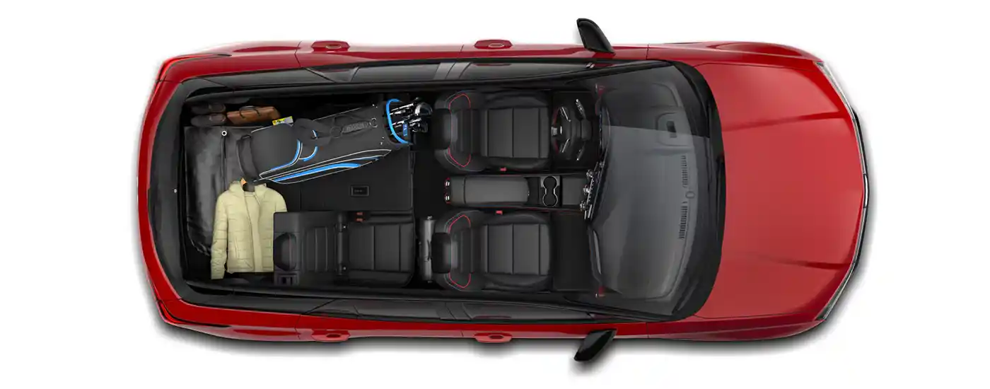 2026 Chevy Blazer EV overhead view cargo and interior space at Dave Gill Chevrolet Columbus Ohio