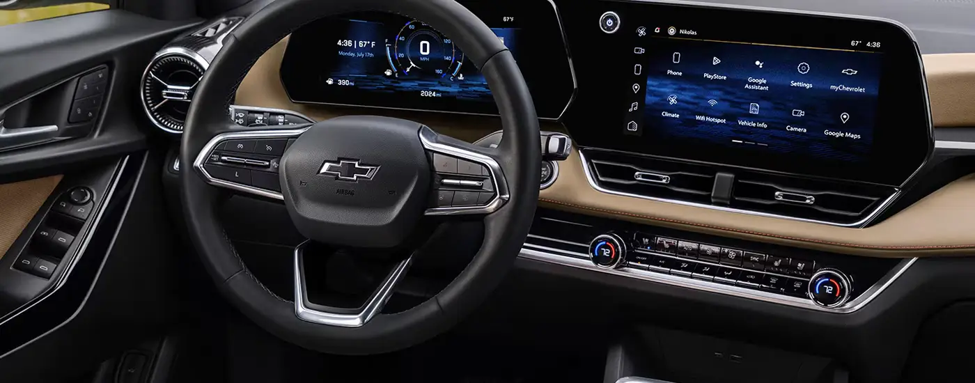 2026 Chevy Equinox inside view of the amazing dash board - get one today at Dave Gill Chevy