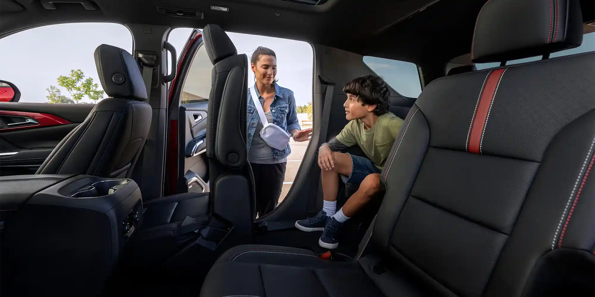 Child in the third row of the 2026 Chevy Traverse at Dave Gill Chevrolet Columbus Ohio