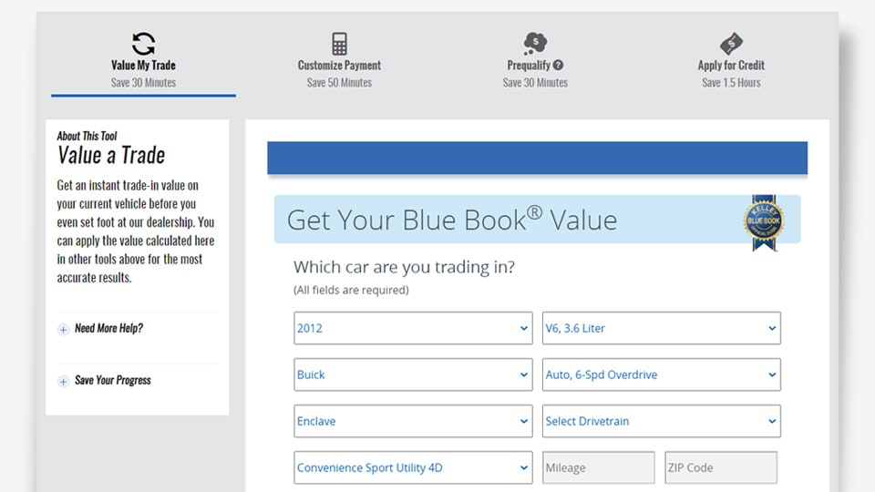 McGrath Auto Kelley Blue Book Trade Tool