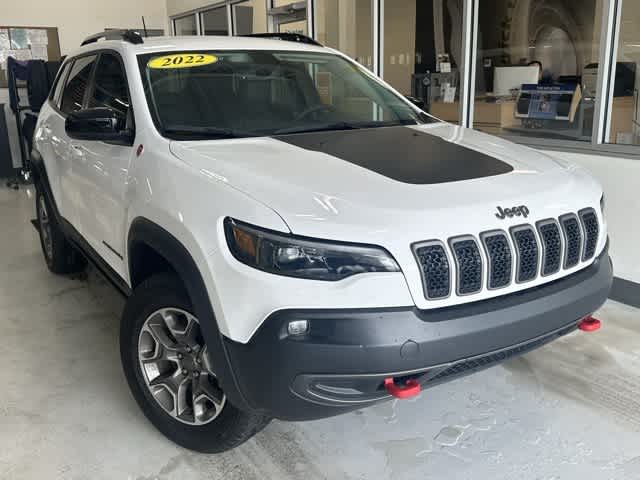 Used 2022 Jeep Cherokee Trailhawk with VIN 1C4PJMBX5ND500281 for sale in Williamsville, NY