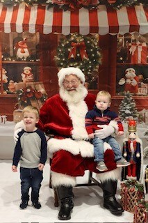 Family with Santa
