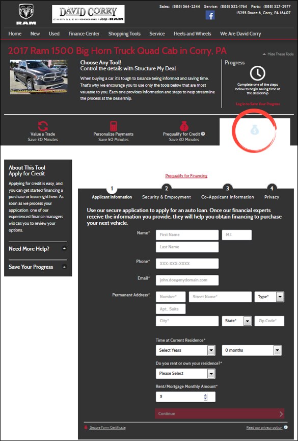 Apply for Credit Online Apply for Credit Online