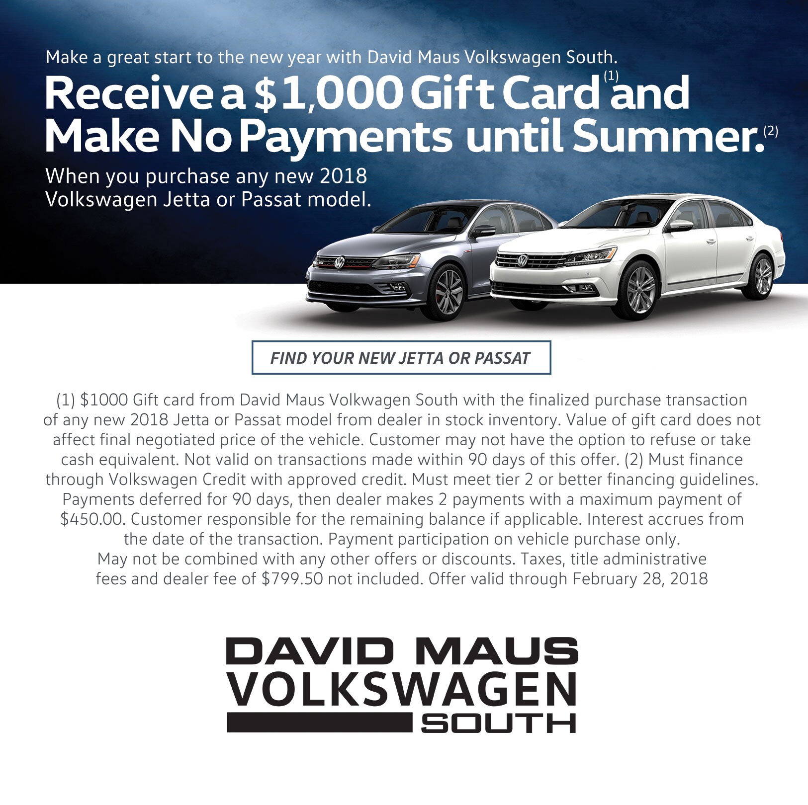Find Your New Jetta Or Passat David Maus Volkswagen South