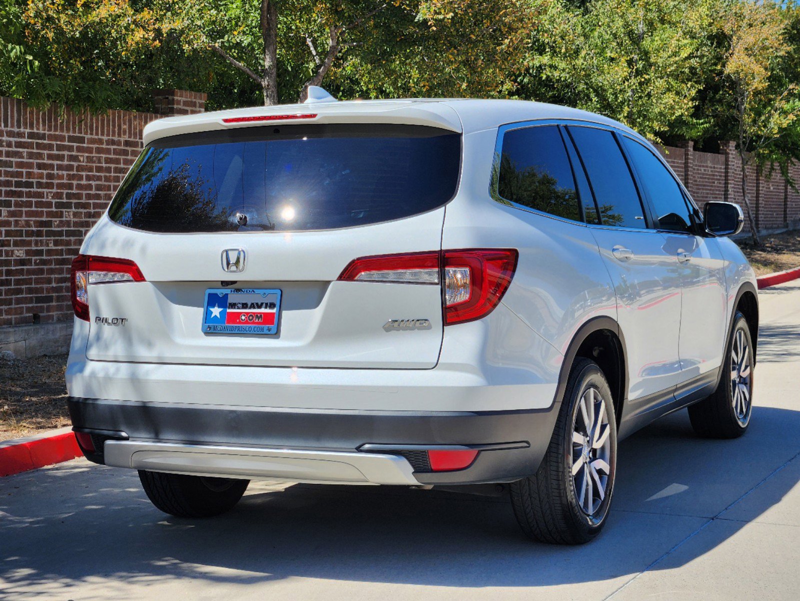 Used 2021 Honda Pilot EX-L with VIN 5FNYF6H57MB024629 for sale in Frisco, TX