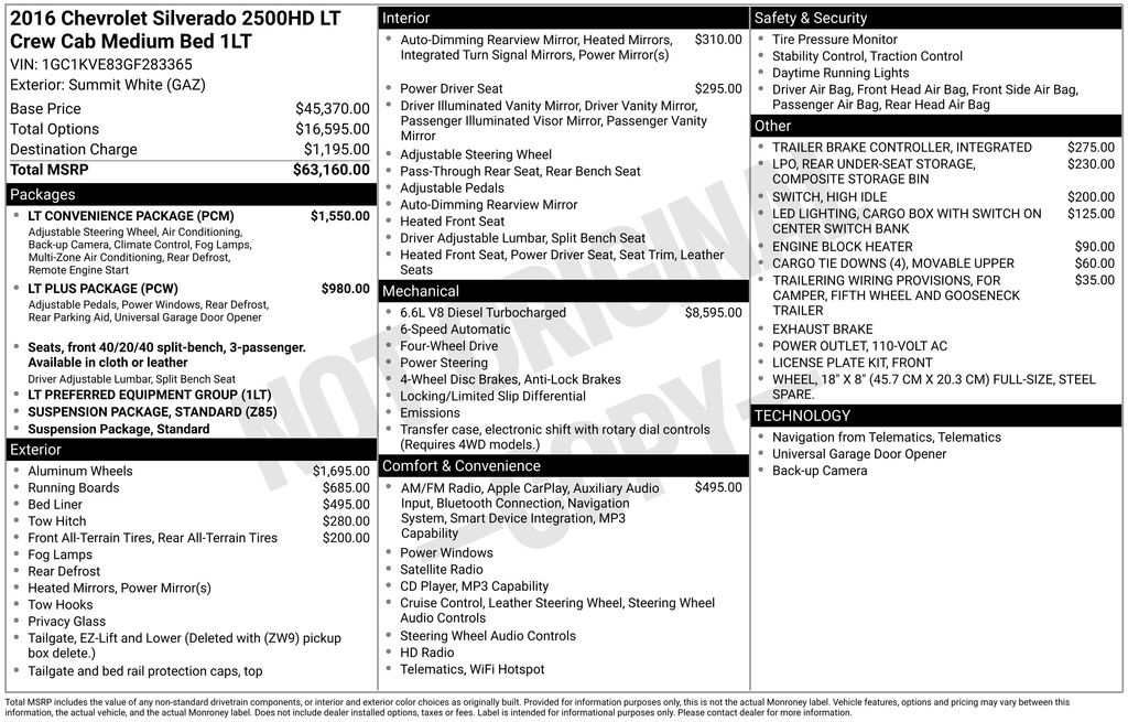 2016 Chevrolet Silverado HD LT 4WD Crew Cab Standard Box's photo