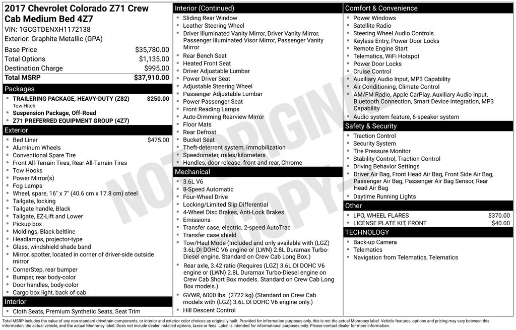 2017 Chevrolet Colorado 4WD Z71 Crew Cab Short Box's photo