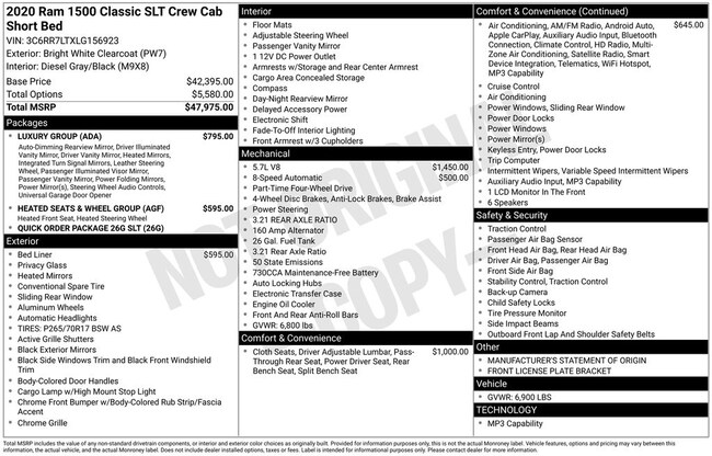 2020 Ram 1500 Classic SLT Truck