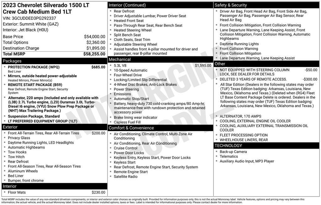 2023 Chevrolet Silverado 1500 Truck 