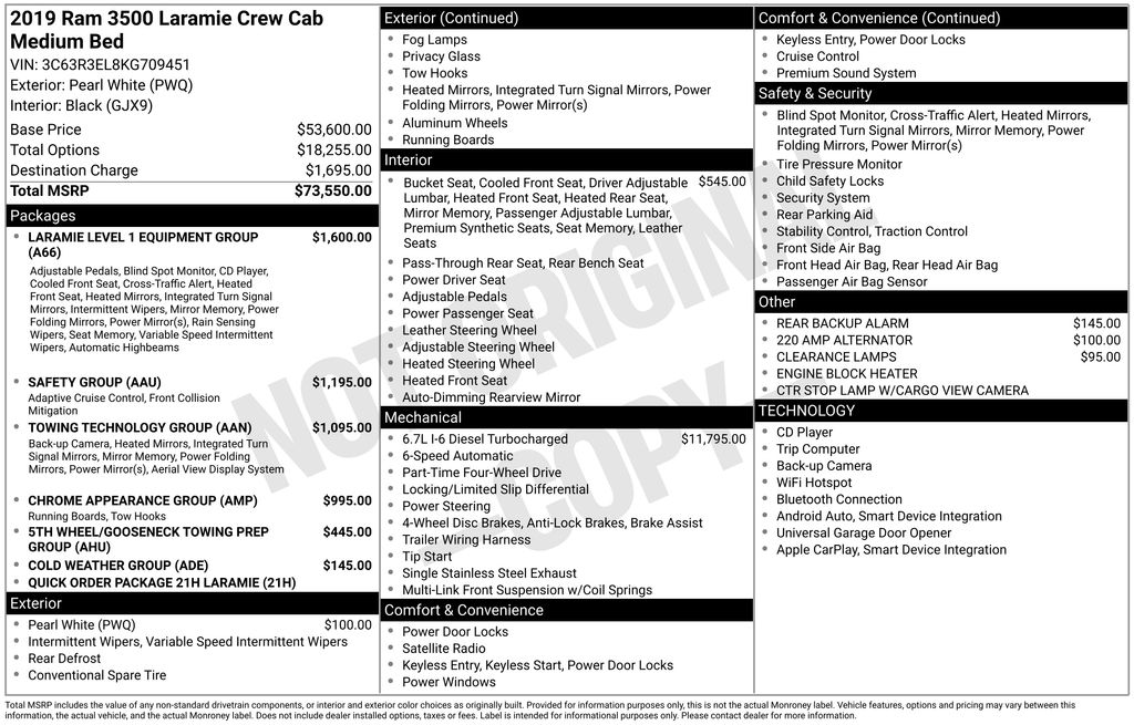 2019 RAM Ram 3500 Pickup Laramie's photo