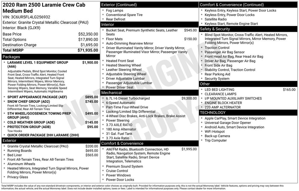 2020 RAM Ram 2500 Pickup Laramie's photo