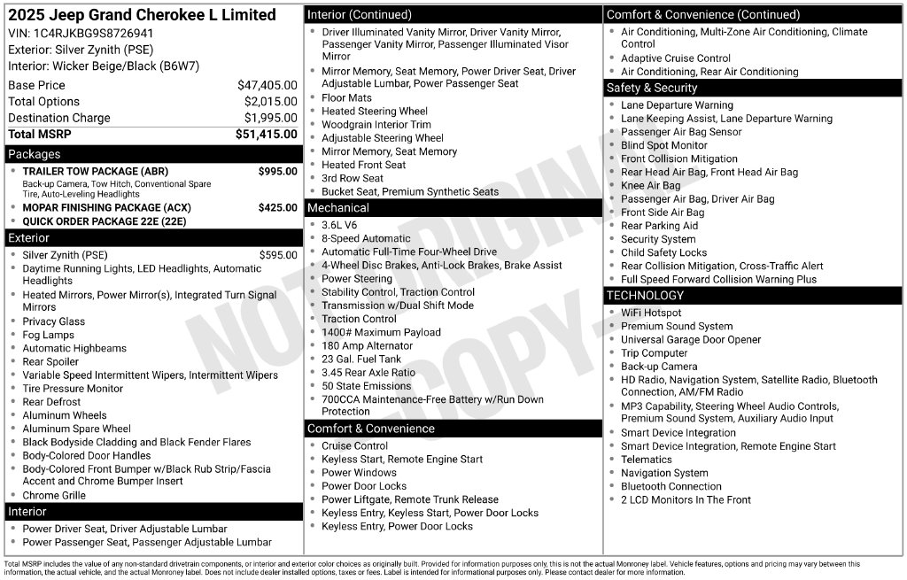 2025 Jeep Grand Cherokee L