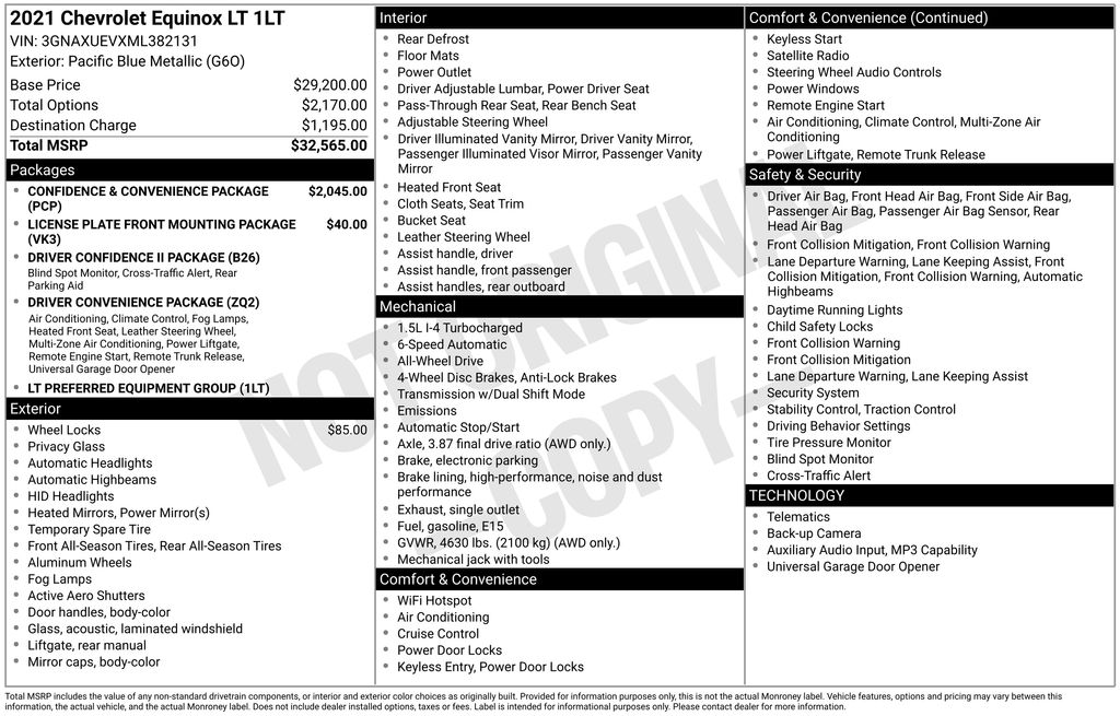 2021 Chevrolet Equinox AWD LT 1.5T's photo