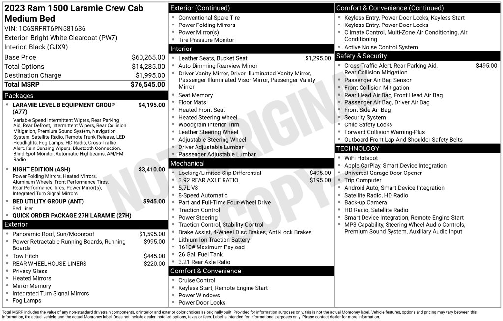2023 RAM 1500 Pickup