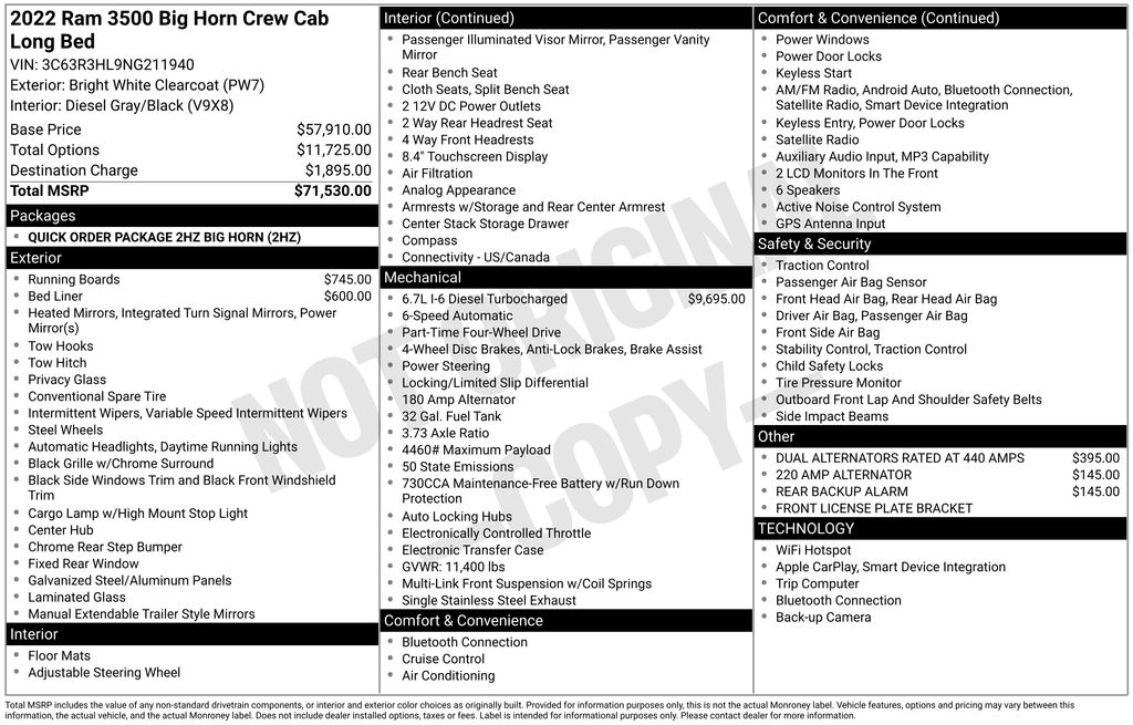 2022 RAM Ram 3500 Pickup Big Horn's photo