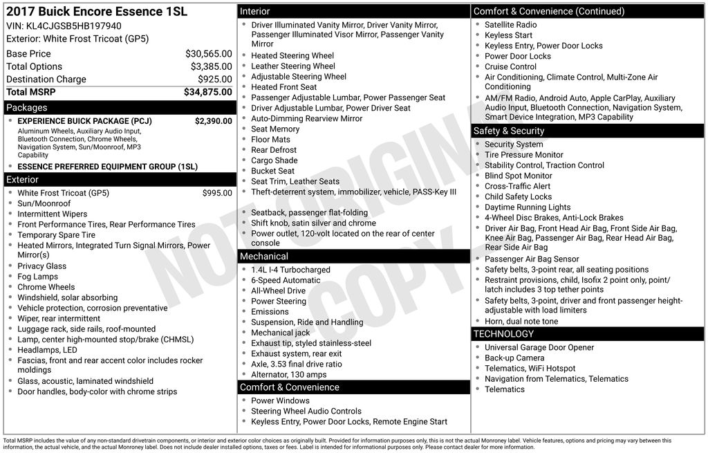 2017 Buick Encore Essence
