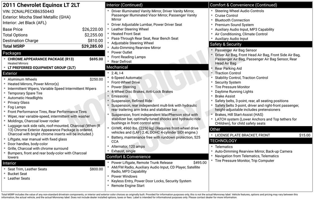 2011 Chevrolet Equinox 2LT