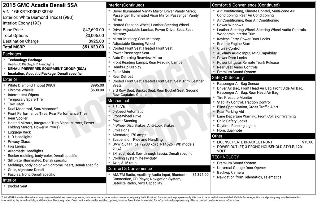 2015 GMC Acadia Denali's photo