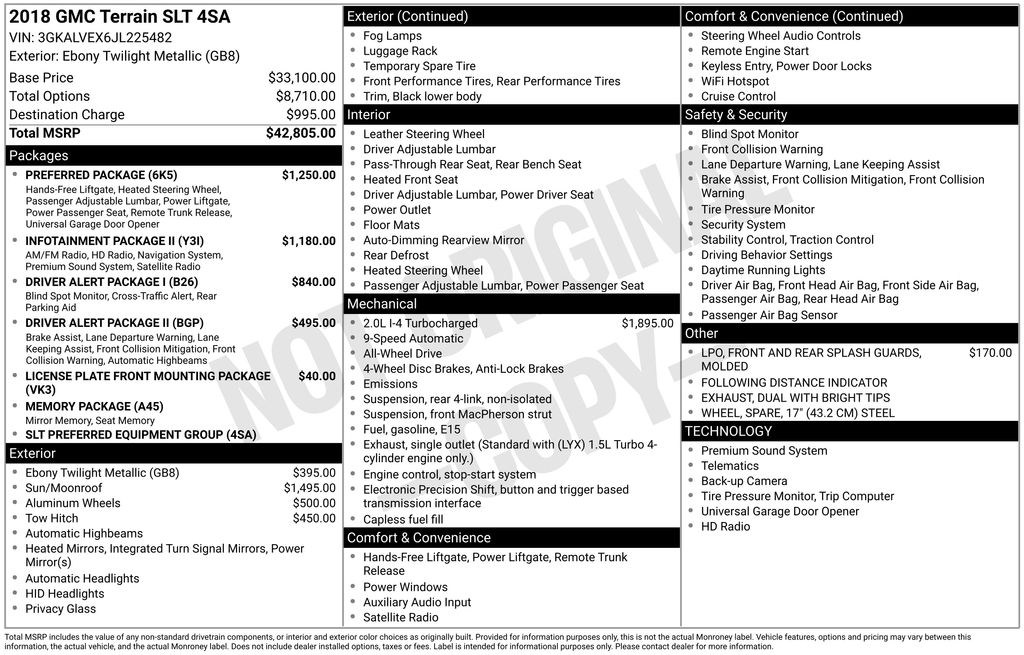 2018 GMC Terrain SLT