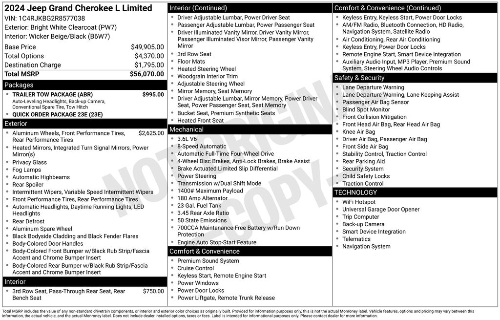 2024 Jeep Grand Cherokee L SUV 