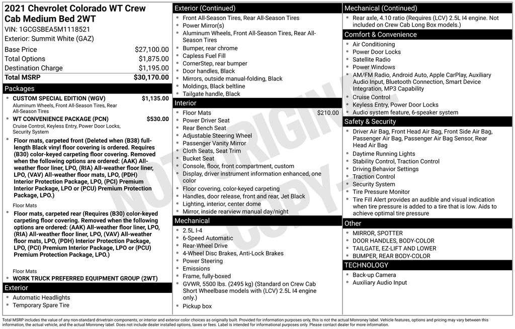 2021 Chevrolet Colorado