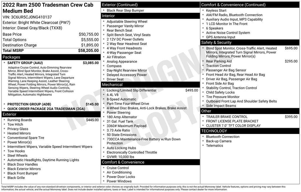 2022 RAM Ram 2500 Pickup Tradesman's photo