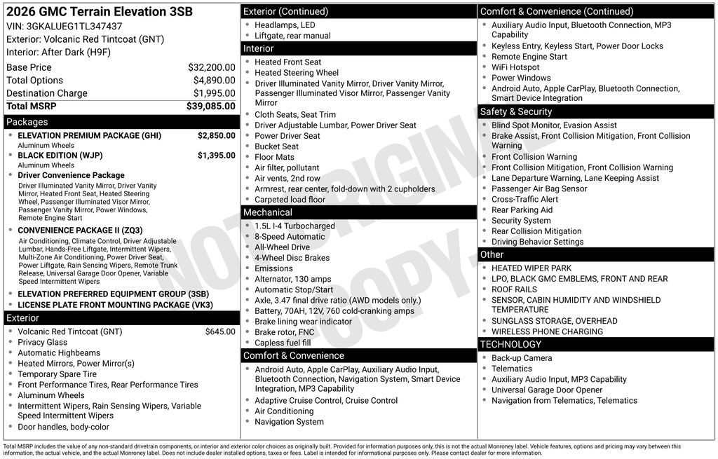 2026 GMC Terrain Elevation AWD's photo
