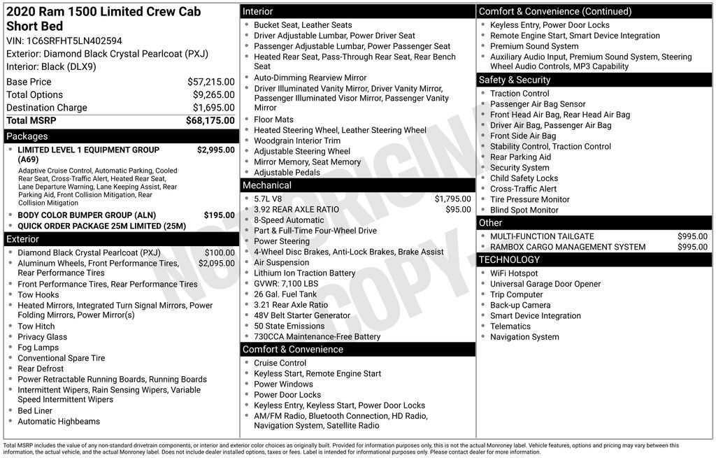 2020 RAM Ram 1500 Pickup Limited's photo