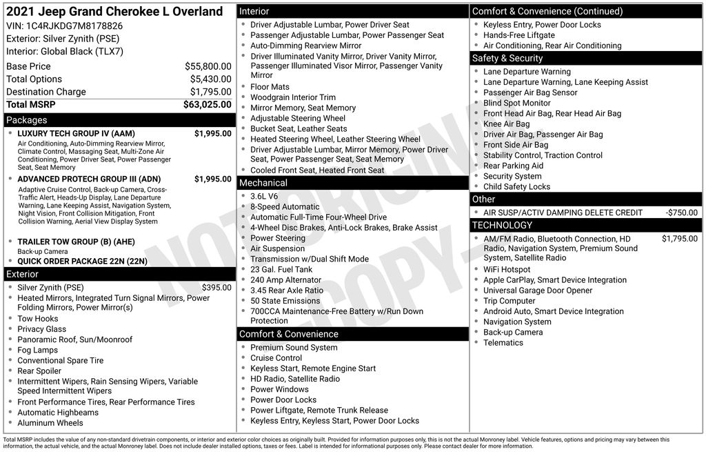 2021 Jeep Grand Cherokee L Overland's photo