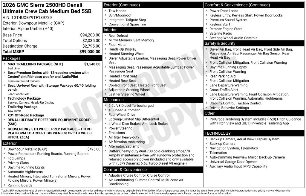 2026 GMC Sierra 2500HD Denali Ultimate - Photo 36
