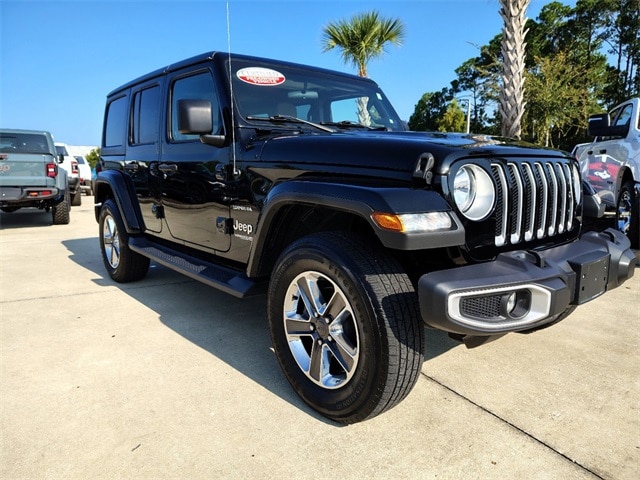 Certified 2021 Jeep Wrangler Unlimited Sahara with VIN 1C4HJXEN9MW592093 for sale in Yulee, FL