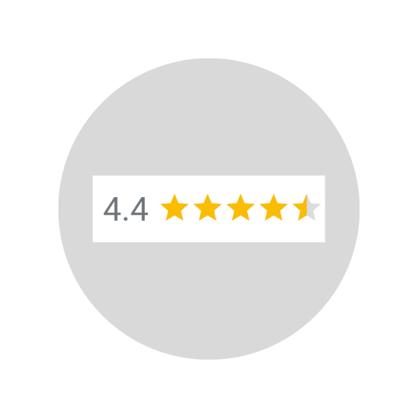 4.4 Stars on Google