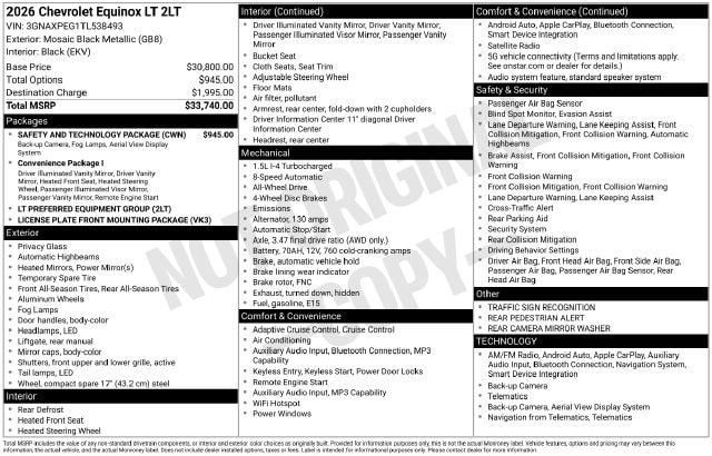 2026 Chevrolet Equinox LT - Photo 21
