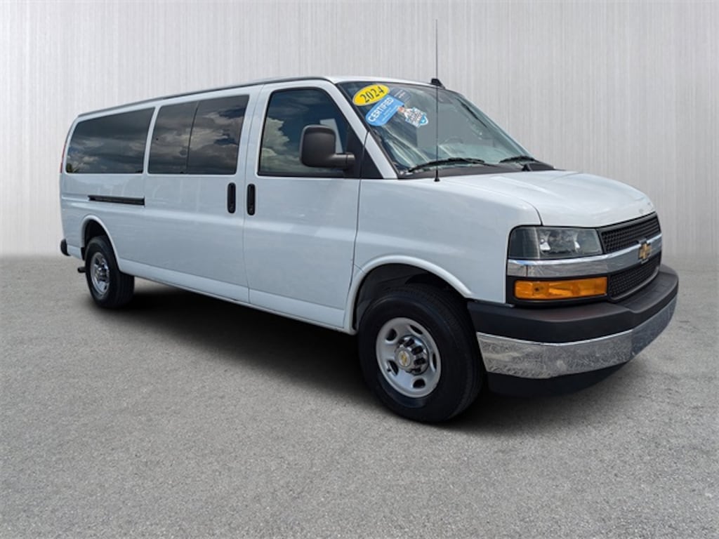 Certified 2024 Chevrolet Express 3500 LT Van Extended Passenger Van